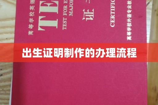 泸溪出生证明制作的办理流程